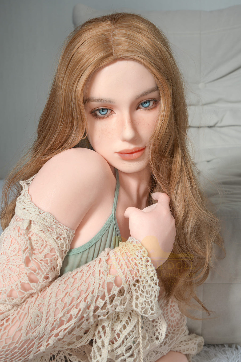 Blonde Life Size Sex Doll Silicone 162cm Minus S17 Luna